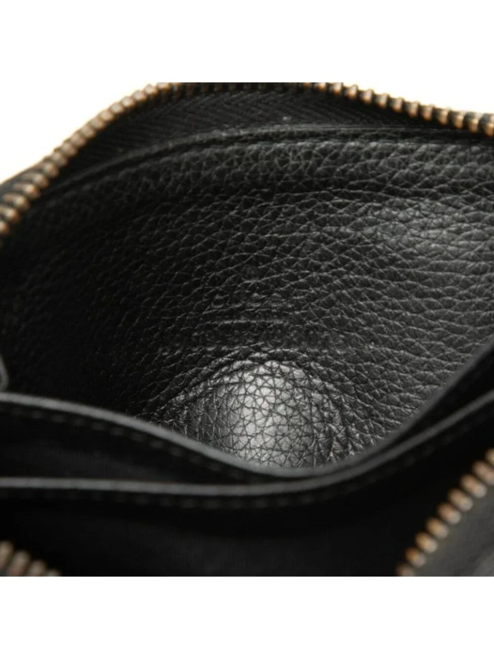 Gucci Interlocking GG Logo Zip Around Coin Purse Black Leather - Picture 5 of 5